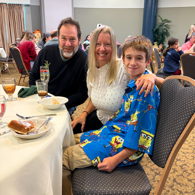 Guest services desk with fall decor